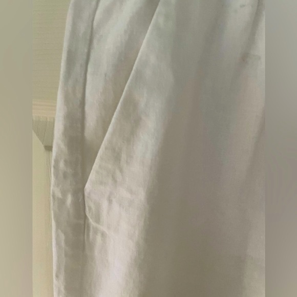 NWT J. Crew Factory White Linen Blend Drawstring Pants Sz 8 - Picture 6 of 16